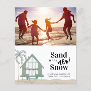 Budget Sand is the New Snow Photo Christmas Card
