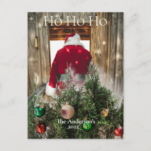 Budget Santa Ho Ho Ho Ornaments Postcard