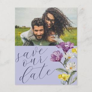 Budget Save Our Date Wildflower Photo Wedding