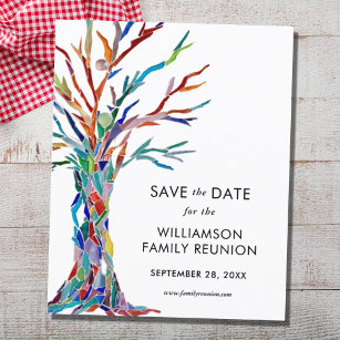 Budget Save The Date Family Tree Family Reunion