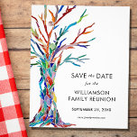 Budget Save The Date Family Tree Family Reunion Flyer<br><div class="desc">Please note that this Save the Date is on flyer paper and very thin. Envelopes are not included. For thicker Save the Date cards (same design) please visit our store. Ask your family to Save the Date for their Family Reunion with this stylish budget invitation card. It features a colorful...</div>