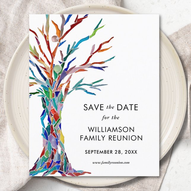 Budget Save The Date Family Tree Family Reunion Flyer (Creator Uploaded)