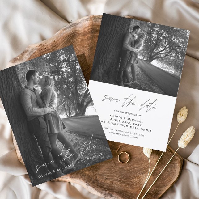 Budget Save the Date Handwritten Wedding Photo Fly Flyer (Creator Uploaded)