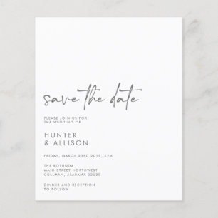 BUDGET Save The Date Invitation Flyer