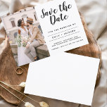 Budget Save the Date Minimalist Simple Photo Flyer<br><div class="desc">Budget Modern and Elegant Minimalist Photo Save the Date Wedding Postcard. The save the date invitation card includes modern hand lettered script typography with a chic and simple design that you can add your customised engagement photograph picture to.</div>