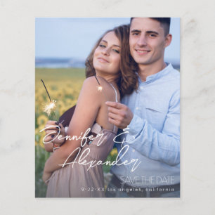 Budget Save the Date Modern Names Photo VerticalV3 Flyer