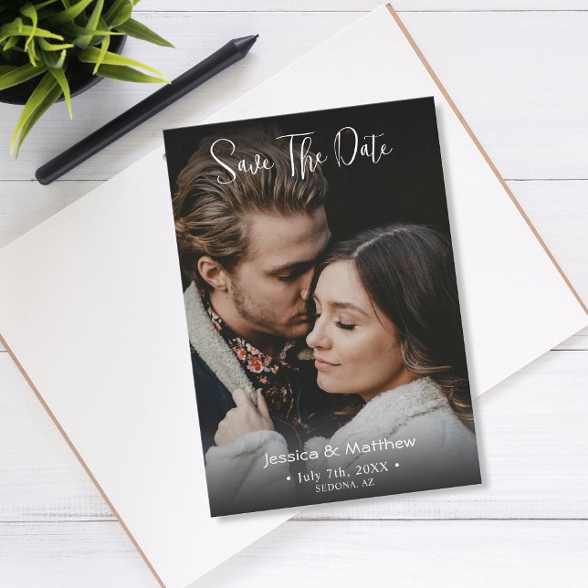 Budget Save The Date, Names Full Photo & Info Card (Creator Uploaded)