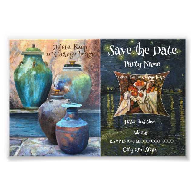 Budget Save the Date Party Invitation Photo Print (Front)
