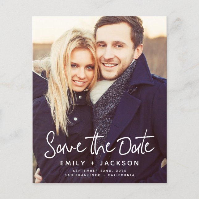 Budget Save the Date Photo Invitations Flyer (Front)