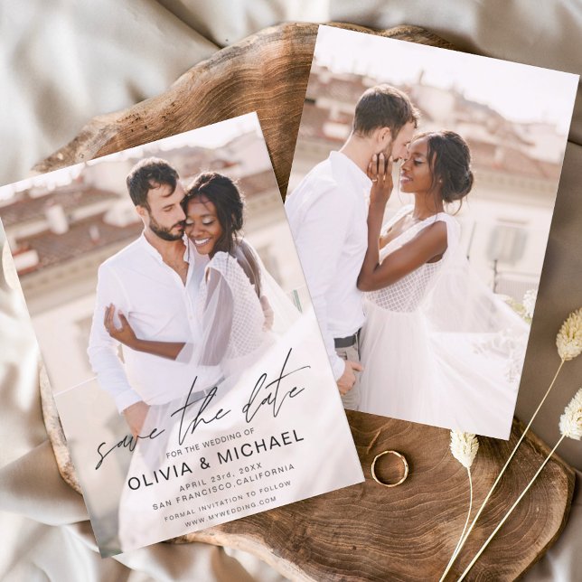 Budget Save the Date Photo Picture Wedding Flyer (Creator Uploaded)