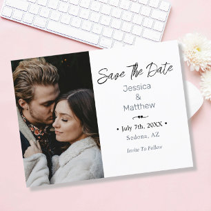 Budget Save The Date, Your Photo & Info Invitation Postcard