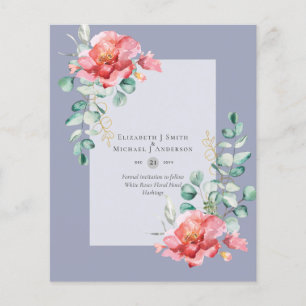 BUDGET SAVE THE DATES - White Roses Floral Flyer