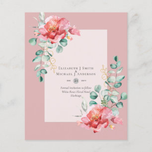 BUDGET SAVE THE DATES - White Roses Floral Flyer