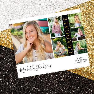 Budget School Spirit 6 Photo Graduation Black G An Flyer