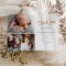 Budget Script 3 Photo Baby Thank You Card