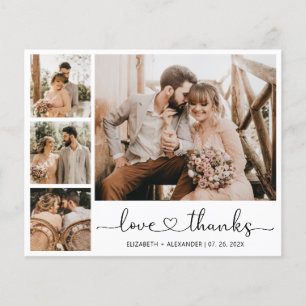 Budget Script Collage Wedding Thank You Flyer
