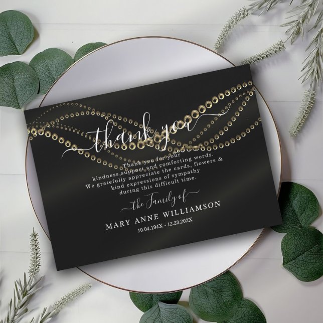 Budget Script Funeral Thank You Card (Creator Uploaded)