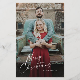 Budget Script Merry Christmas Photo Holiday Card