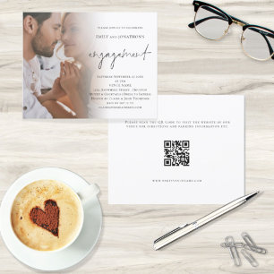 Budget Script Photo QR Code Engagement Invitation