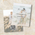 Budget Script Photo Wedding Invitation<br><div class="desc">Introducing Our Budget-Friendly Wedding Invitation! Celebrate your love without overspending with our beautifully designed wedding invitation. The front features your chosen photo overlaid with a harmonious blend of classic serif font and modern, delicate script, capturing the essence of your romance. On the back, another photo adds a personal touch, while...</div>