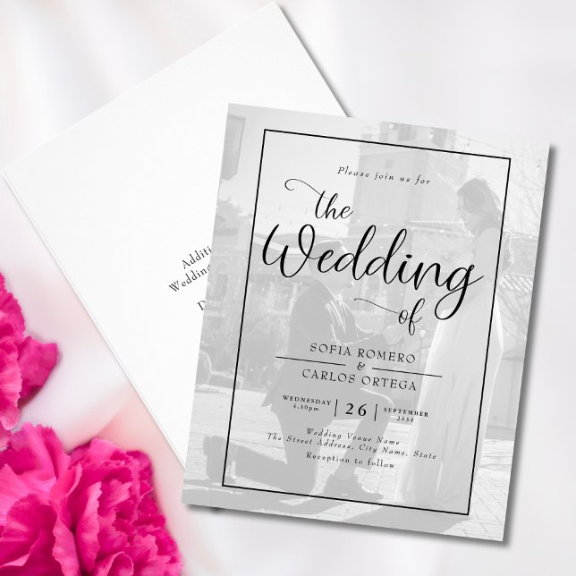 Budget Script Photo Wedding Invitation Flyer (Creator Uploaded)
