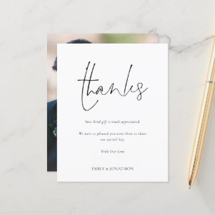 Budget Script Photo Wedding Newlywed Thanks