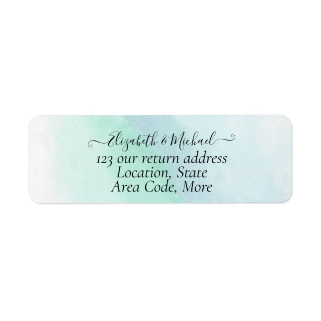 BUDGET Sea Glass Modern Abstract Wedding (Front)