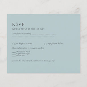 BUDGET Sea Glass Sage Green Monochrome Wedding Flyer
