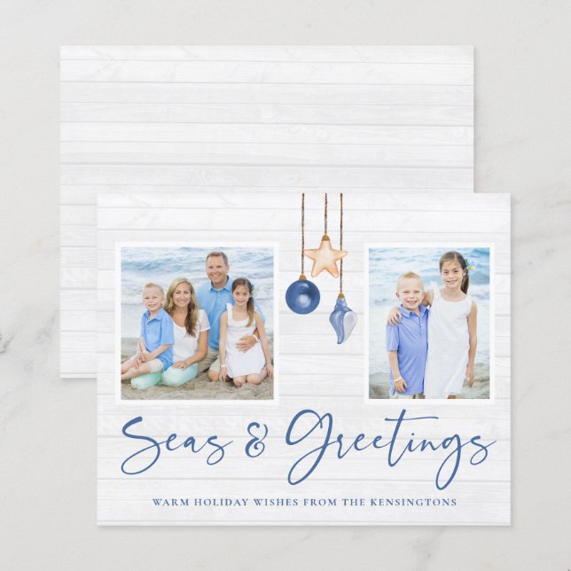 Budget Seas and Greetings Beach Wood Holiday Photo (Front/Back)