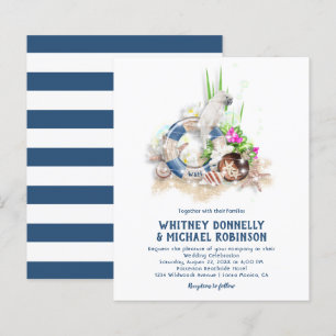 Budget Seaside Beach Wedding Invitations
