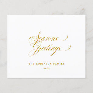 Budget Seasons Greetings Gold Script Typography