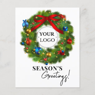 Budget Season's Greetings Wreath Business Logo