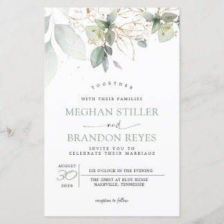 Budget - Serene Eucalyptus Greenery Leaves Wedding