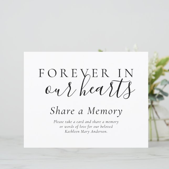 BUDGET Share a Memory Table Sign (Standing Front)