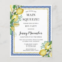 Budget She Found Her Main Squeeze Lemon Invitation