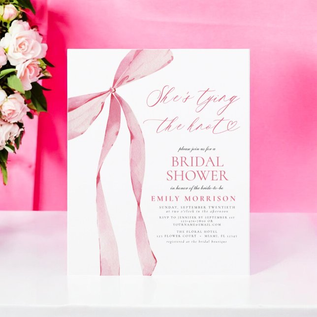 Budget She's Tying the Knot Invitation Flyer (Creator Uploaded)