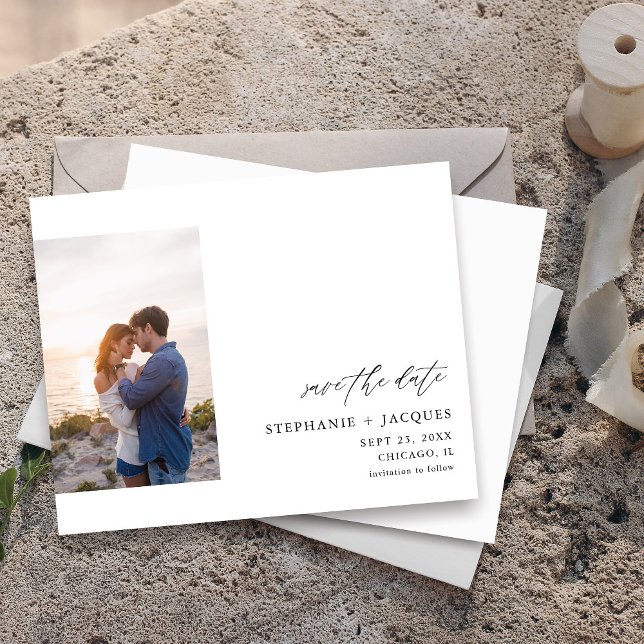 Budget Side V Photo Modern Save the Date (Creator Uploaded)