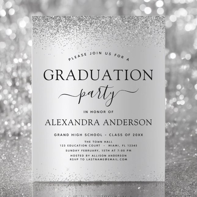 Budget Silver Black 2023 Graduation Party Glitter (Creator Uploaded)