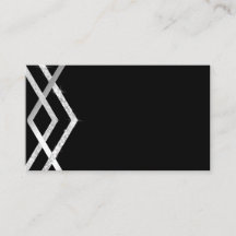 Budget Silver Black Art Deco Geometric Template