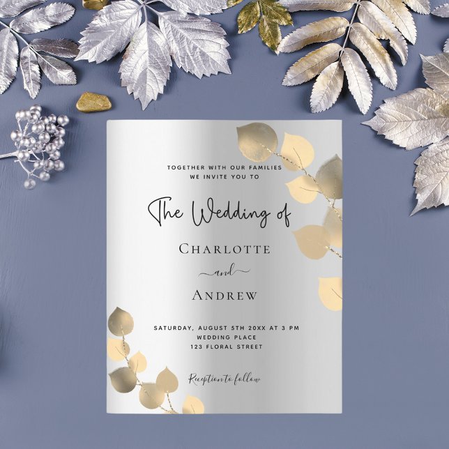 Budget silver eucalyptus golden elegant wedding (Creator Uploaded)