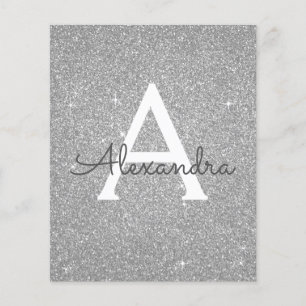 Budget Silver Glitter Sweet Sixteen Birthday Flyer