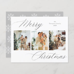 BUDGET Silver Script Merry Christmas Photo Collage