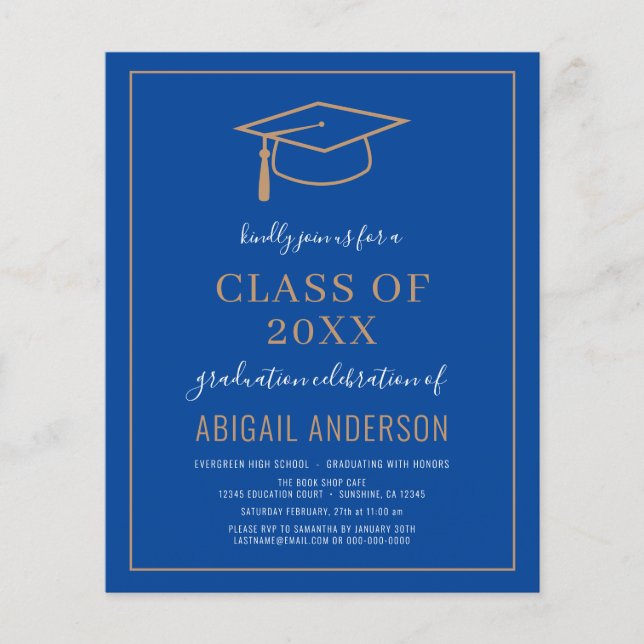 Budget Simple 2022 Graduation Photo Invitation (Front)