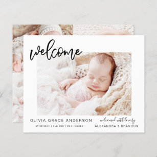 Budget Simple Baby Announcement Photo Collage