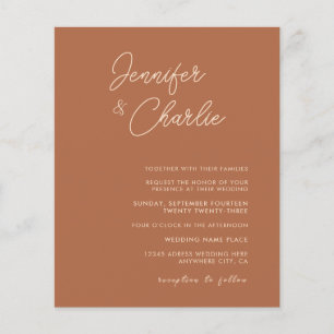 Budget Simple Bohemian Wedding Wedding Invitation Flyer