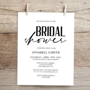 Budget Simple Bridal Shower Invitation