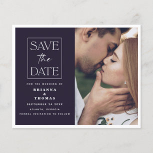 Budget Simple Classic Photo Wedding Save the Date
