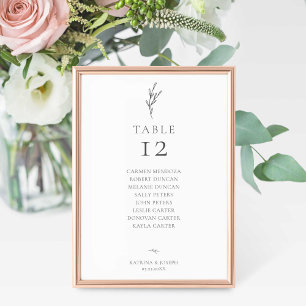 Budget Simple Elegant Minimal Wedding Seating 