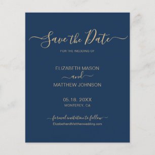 Budget Simple Elegant Script Save The Date Flyer