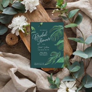 Budget Simple Greenery Script Bridal Shower  Invitation